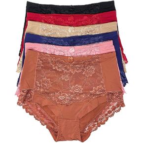 Peachy Panty Women's 6 Pack High Waist Cool Feel Brief Underwear Panties S-5xl in Saudi Arabia