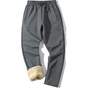 MACHLAB Men's Thermal Fleece Jogger Pants Sherpa Lined Sweatpants Winter Warm Thick Track Pants in Kuwait