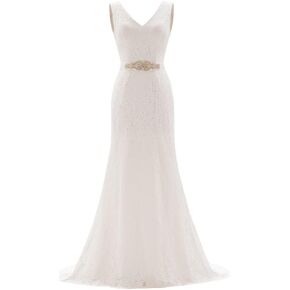 Likedpage Women's Lace Mermaid Bridal Wedding Dresses