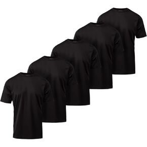 Boys Active T-Shirt - Quick-Dry Athletic Workout Training Stretch Crew Neck Short Sleeve Top 5 Pack in Saudi Arabia