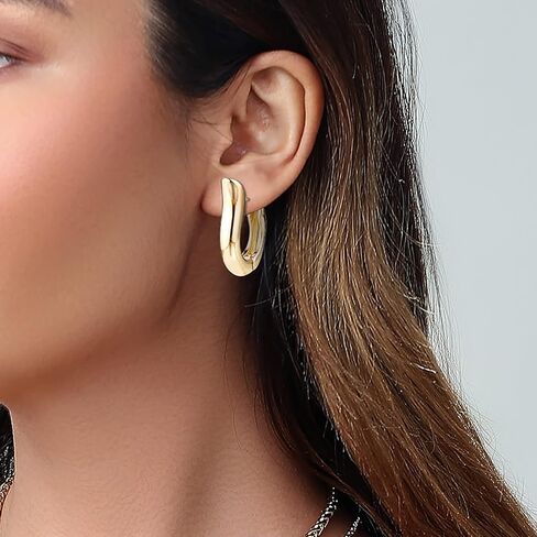 ALLHOLA 14K Gold Hoop Earrings for Women, Hypoallergenic Chunky Gold Hoop Earrings Multipack, Lightweight Twisted Huggie Hoops Earring Set Jewelry for Gifts in Kuwait