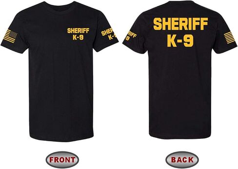 تطبيق القانون - تي شيرت الشرطة EMS FBI Fire Rescue Sheriff K-9 ذو الوجهين | ملحقات أزياء الهالوين التأثيرية in Kuwait