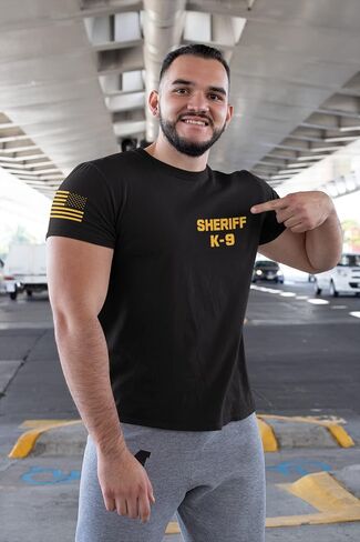 تطبيق القانون - تي شيرت الشرطة EMS FBI Fire Rescue Sheriff K-9 ذو الوجهين | ملحقات أزياء الهالوين التأثيرية in Kuwait
