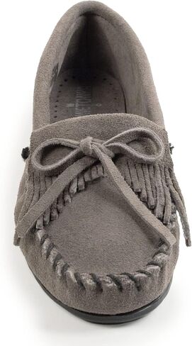 Minnetonka Women's Kilty Suede Hardsole Moccasin in Kuwait
