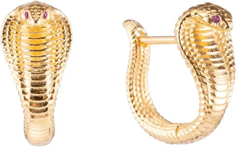 COPPERTIST.WU Cobra الأفعى الأقراط، أقراط هوجي هوب الرائعة هدية مضادة للحساسية للنساء والفتيات والرجال (925 الفضة الاسترليني / الذهب فيرميل) in Kuwait