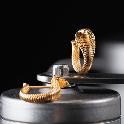 COPPERTIST.WU Cobra الأفعى الأقراط، أقراط هوجي هوب الرائعة هدية مضادة للحساسية للنساء والفتيات والرجال (925 الفضة الاسترليني / الذهب فيرميل) in Kuwait