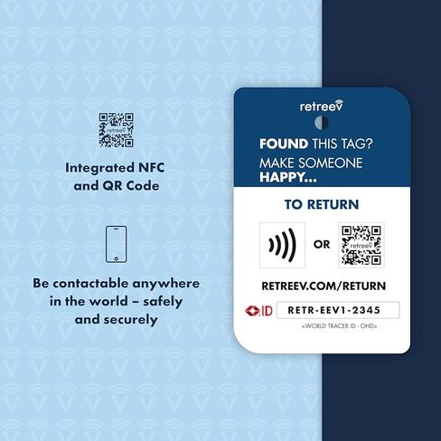 علامة الأمتعة الذكية retreev™ | بطاقة الأمتعة برمز NFC وQR مع رسائل آمنة - الحياة على الشاطئ in Kuwait