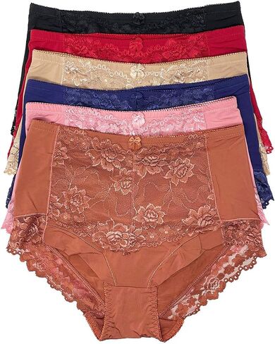 Peachy Panty Women's 6 Pack High Waist Cool Feel Brief Underwear Panties S-5xl in Kuwait