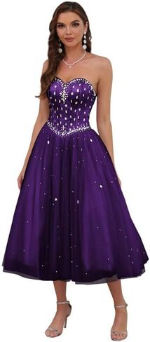 Likepage فساتين حفلة موسيقية على شكل قلب للسيدات بطول الشاي، فساتين Quinceanera in Kuwait
