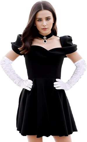 SUMERSHA Long Satin Gloves With Rhinestones Women Elbow Length Sparkly Opera Party 20s Gloves Wedding Costume Accessories in Saudi Arabia