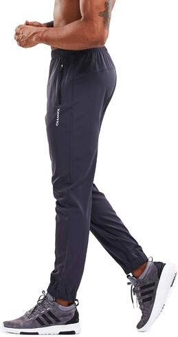 YAWHO Men's Sweatpants Athletic Jogging Pants Sport Joggers Trousers for Workout,Gym,Running,Training with Zipper Pockets in Saudi Arabia