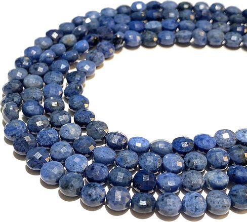 ABCGEMS Green Australian Chrysoprase Beads with Matrix AKA Australian Jade (Rare Color- Mohs Hardness 7) Micro-Faceted Diamond-Cut Checkboard-Coin 4mm Tiny in Kuwait