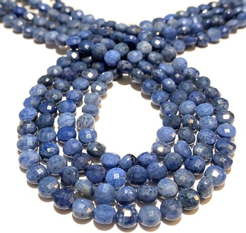 ABCGEMS Green Australian Chrysoprase Beads with Matrix AKA Australian Jade (Rare Color- Mohs Hardness 7) Micro-Faceted Diamond-Cut Checkboard-Coin 4mm Tiny in Kuwait