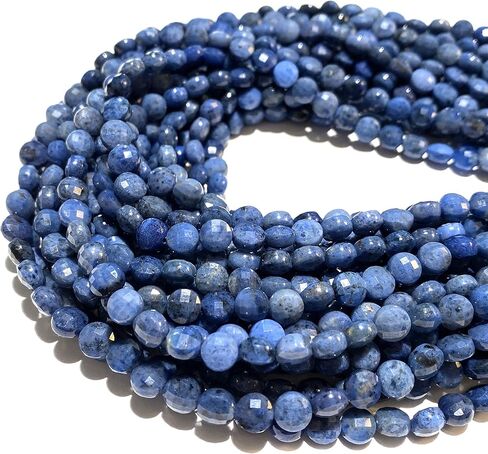 ABCGEMS Green Australian Chrysoprase Beads with Matrix AKA Australian Jade (Rare Color- Mohs Hardness 7) Micro-Faceted Diamond-Cut Checkboard-Coin 4mm Tiny in Kuwait