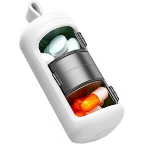 حاوية حبوب الدواء والفيتامينات اليومية، صندوق حبوب الدواء المحمول، منظم حبوب السفر، حامل علبة حبوب الدواء اليومية للأدوية، المكملات الغذائية، صندوق دواء صغير مثالي كهدية، للمكتب، والرحلة، وصالة الألعاب الرياضية in Kuwait