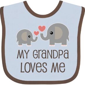 inktastic My Grandpa Loves Me Baby Bib