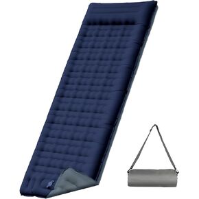 Sleeping Pad for Camping, Thick 4.7 Inch Ultralight Inflatable Sleeping Mat with Built-in Pump,Portable Air Mattress with Pillow for Camping, Backpacking, Hiking,Tent,Dark Blue in Saudi Arabia