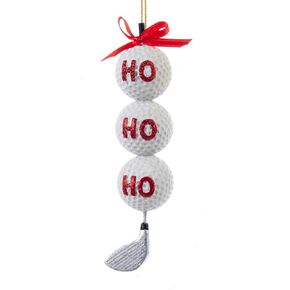 Kurt Adler 4.25" Resin "ho HO Ho" Golf Ornament in Saudi Arabia
