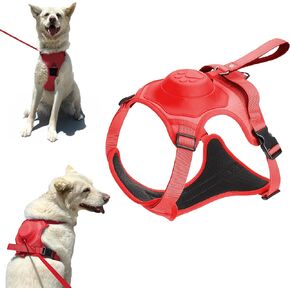 Elious Dog Harness and Leash, Dog Chest Harness with Retractable Leash Large Dog, Adjustable Soft Padded Dog Harness for Large Dogs no Pull, Reflective Large Dog Harness and Leash Set (L, Blue) in Saudi Arabia