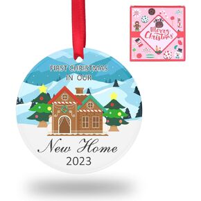 2023 Christmas Ornaments: 2023 First Christmas Ornament as Mrs. & Mr. - Commemorative Wedding Gift with Exquisite Package – Christmas Hanging Ornament Decoration (G)