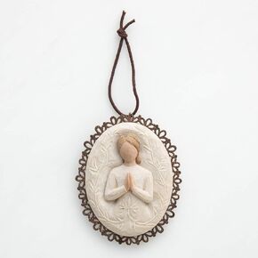 Willow Tree Holy Family, A Child is Born, Features Holy Family as Thoughtful Appreciation Gift for Friends, Hostess, Teacher, Sculpted Hand-Painted Bas-Relief, Metal-Edged Ornament in Kuwait