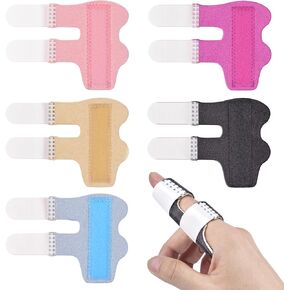 Finger Splints, 5pcs Color Finger Support Brace Finger Stabilizer for Broken Fingers Straightening Arthritis Knuckle Immobilization