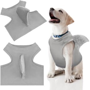 Clysee 2 Pcs Halloween Dog Shark Costumes Fish Fin Dog Costume Large Breed for Small Dogs Puppy Cosplay Birthday Party Outfit, Large Size in Saudi Arabia