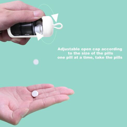 حاوية حبوب الدواء والفيتامينات اليومية، صندوق حبوب الدواء المحمول، منظم حبوب السفر، حامل علبة حبوب الدواء اليومية للأدوية، المكملات الغذائية، صندوق دواء صغير مثالي كهدية، للمكتب، والرحلة، وصالة الألعاب الرياضية in Kuwait