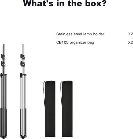 2 حزمة من حامل إضاءة التصوير الفوتوغرافي 187 سم / 73.6 بوصة حامل ثلاثي القوائم من الألومنيوم مع حقيبة حمل حامل إضاءة مدمج للسفر قابل للطي 27.5 بوصة أقصى تحميل 33 رطلًا لإضاءة الحلقة LED ضوء Speedlite Flash Mini Softbox in Kuwait