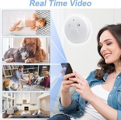 ZTCOLIFE Hidden Camera Smoke Detector WiFi Spy Camera Hidden Cameras with Video 1080P HD Wireless Nanny Cam with Night Vision and Motion Detection Small Camera Indoor Camera for Home Security in Kuwait
