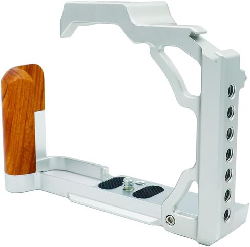 Z fc قفص الكاميرا لسوني ZFC كاميرا تصوير الفيديو قفص تلاعب تصوير الملحقات 3/8 "Arri تحديد موقع 1/4" تمديد الحذاء البارد للميكروفون/الضوء مع مقبض خشبي قبضة in Kuwait