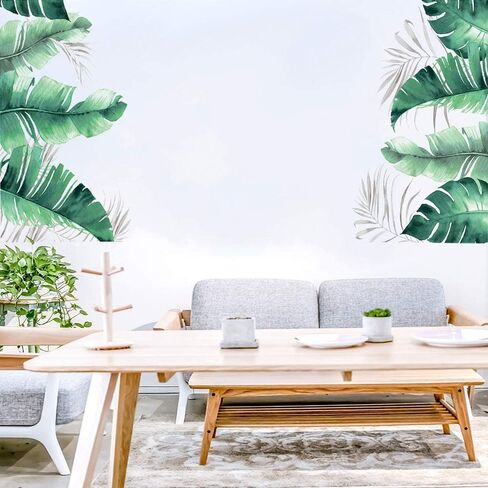 ملصقات حائط من ACEXINYAN بأوراق استوائية قابلة للإزالة، ملصقات جدارية لشجرة النخيل الخضراء في الغابة لغرفة المعيشة وغرفة الأطفال وغرفة النوم وغرفة اللعب in Kuwait