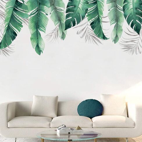 ملصقات حائط من ACEXINYAN بأوراق استوائية قابلة للإزالة، ملصقات جدارية لشجرة النخيل الخضراء في الغابة لغرفة المعيشة وغرفة الأطفال وغرفة النوم وغرفة اللعب in Kuwait