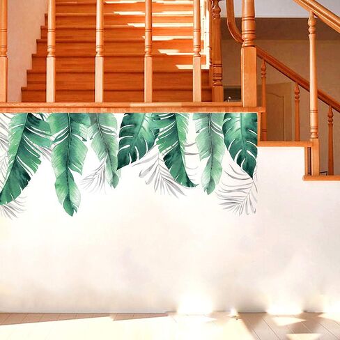 ملصقات حائط من ACEXINYAN بأوراق استوائية قابلة للإزالة، ملصقات جدارية لشجرة النخيل الخضراء في الغابة لغرفة المعيشة وغرفة الأطفال وغرفة النوم وغرفة اللعب in Kuwait