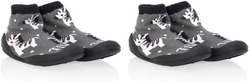 Nuby Snekz Comfortable Rubber Sole Sock Shoes for First Steps- Grey Zebras/Large 22-30 Months in Saudi Arabia