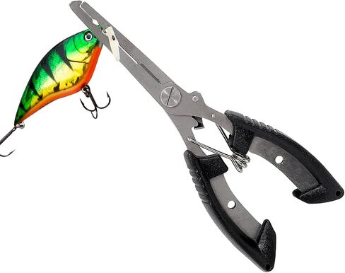 Multi-Function Fishing Pliers, Multi-Purpose Gear Braid Line Cutter Split Ring Hook Remover Scissors Safety Lock Stainless Steel Tools Accessories in Saudi Arabia