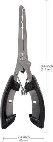 Multi-Function Fishing Pliers, Multi-Purpose Gear Braid Line Cutter Split Ring Hook Remover Scissors Safety Lock Stainless Steel Tools Accessories in Saudi Arabia