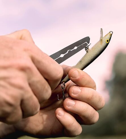 Multi-Function Fishing Pliers, Multi-Purpose Gear Braid Line Cutter Split Ring Hook Remover Scissors Safety Lock Stainless Steel Tools Accessories in Saudi Arabia