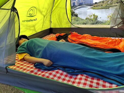 Fleece Sleeping Bag Liner for Adult Warm Add Up to 14F, 70" Long Full Sized Zipper Camping Blanket for Traveling Outdoor Indoor Used in Kuwait