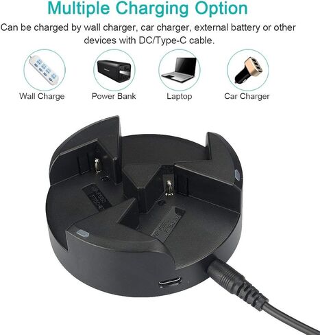 بطارية بديلة NP-F550 نيو موا (عبوة من 3 قطع) ومجموعة شاحن 3 قنوات لسوني NP-F550 وسوني CCD-SC55 TR516 TR716 TR818 TR910 TR917 in Kuwait