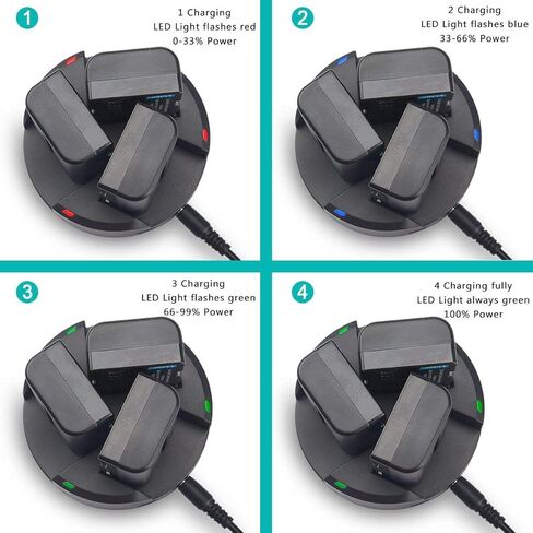 بطارية بديلة NP-F550 نيو موا (عبوة من 3 قطع) ومجموعة شاحن 3 قنوات لسوني NP-F550 وسوني CCD-SC55 TR516 TR716 TR818 TR910 TR917 in Kuwait