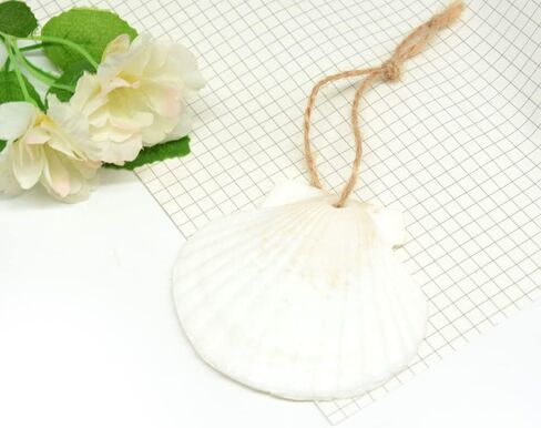 16pcs Starfish and Scallop Shells Coastal Wedding and Hanging Starfish Christmas Tree Ornaments with Hemp Rope in Kuwait