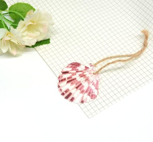 16pcs Starfish and Scallop Shells Coastal Wedding and Hanging Starfish Christmas Tree Ornaments with Hemp Rope in Kuwait