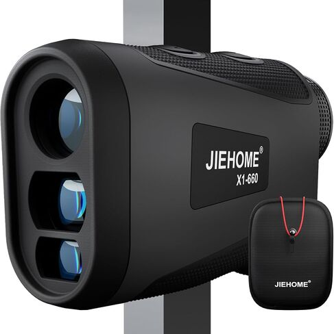 JIEHOME X1 Golf Rangefinder with Slope, Flagpole Lock and Vibration, 660/1100YDS Laser Rangefinder for Golfing & Hunting, Rechargeable Laser Range Finder Distance Measuring with High-Precision in Saudi Arabia