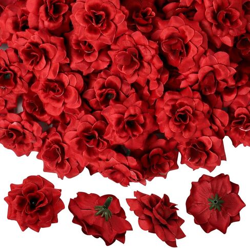 ايرا بوليت 100 قطعة من الورود الحريرية الاصطناعية مقاس 1.77 انش، رؤوس زهور صغيرة من الحرير يمكنك تركيبها بنفسك، رؤوس زهور لحفلات الزفاف والحائط والحرف اليدوية وحفلات الزفاف وحفلات استقبال المولود in Kuwait