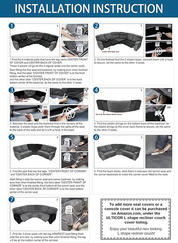 5 مقاعد غطاء أريكة زاوية مخملي قابل للتمدد على شكل حرف L، أغطية أريكة زاوية لمجموعة أريكة مقسمة، من أجل استلقاء أغطية أريكة على شكل حرف L سميكة، ناعمة، واقي أثاث متين قابل للغسل (L-5-Navy) in Kuwait