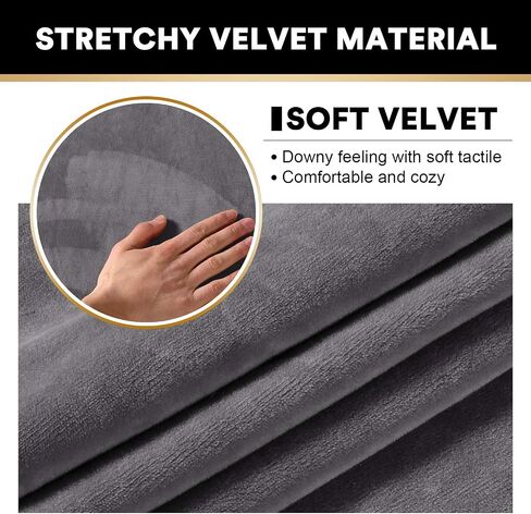 PrinceDeco Velvet Spandex Bench Covers for Dining Room - Soft Thick Velvet Bench Slipcover Bed Bench Cover Removable Washable Bench Seat Protector for Living Room, Kitchen, Bedroom (Large, Blue) in Kuwait