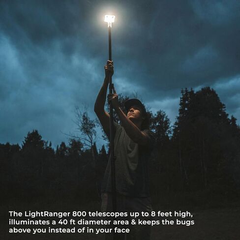 Devos Outdoor | LightRanger 800 Lumen Rechargeable Telescoping LED Lantern | 30 Hour Run Time | Illuminates a 40 Foot Diameter Area in Kuwait