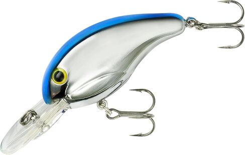 Bandit Lures Band-It Crankbait Series 100 200 & 300 Bass Fishing Lures, Chrome Blue Back, Series 200 (Dives to 8') in Saudi Arabia