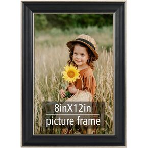 Frametory, 13x19 Picture Frame - Wall Display - Real Glass - Great for Wedding, Poster, Engagement Photographs - Antique Gold
